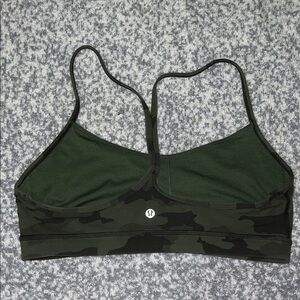 lululemon athletica Dark Green Camo Sports Bra Size 12